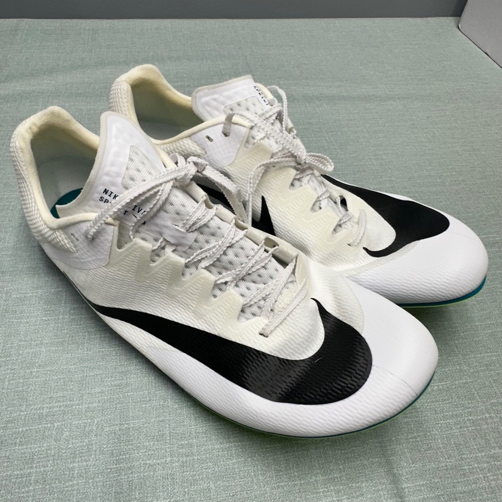 Nike Zoom Rival Sprint Track Spikes White Black Volt Mens 14 / Womens 15.5 NEW